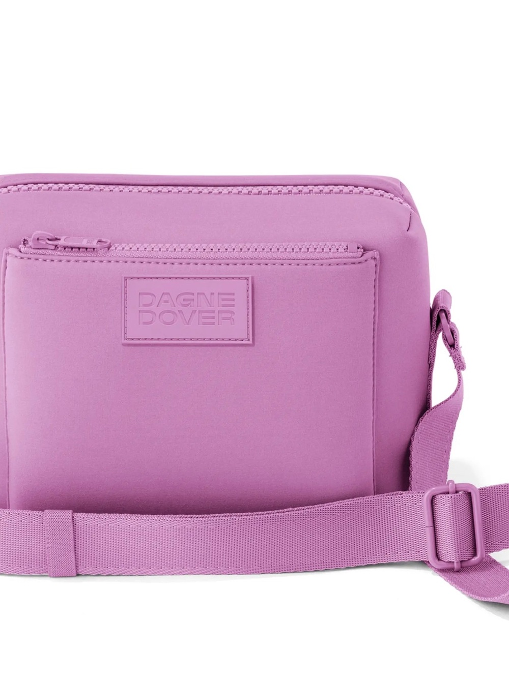 Dagne Dover Lilac Crossbody Bag with Front Zip Pocket
